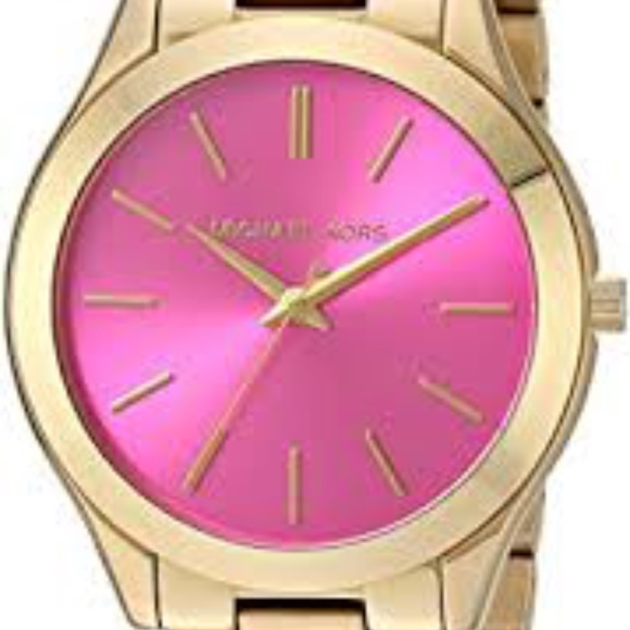 Michael Kors Gold and Pink Watch MK3264 - Picture 2 of 6